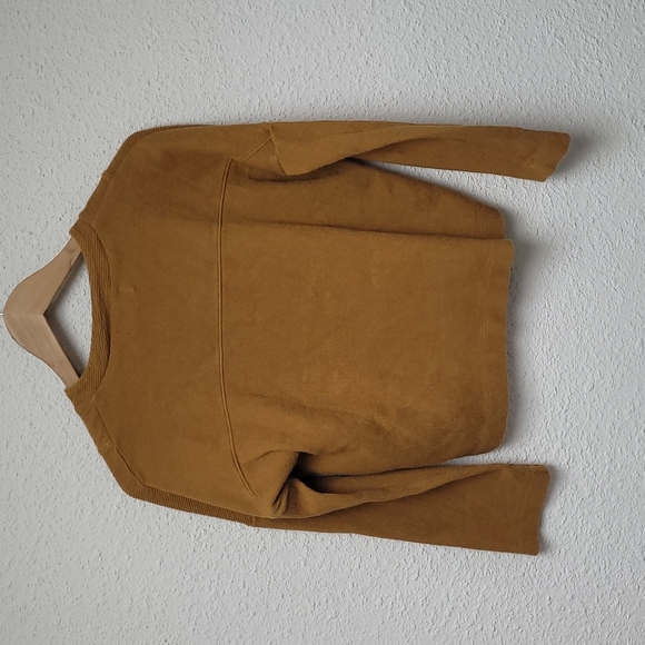 Madewell Textture & Thread Long Sleeve Mustard Top; Size XXS - Picture 2 of 8